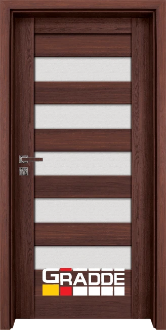 Интериорна HDF врата, модел Gradde Aaven Glas, Шведски Дъб