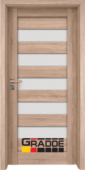 Интериорна HDF врата, модел Gradde Aaven Glas, Дъб Вераде