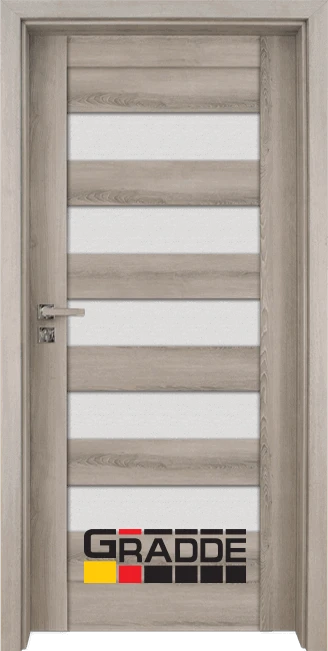 Интериорна HDF врата, модел Gradde Aaven Glas, Ясен Вералинга