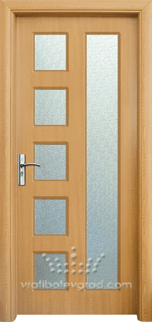 Интериорна HDF врата, модел 048 Светъл дъб