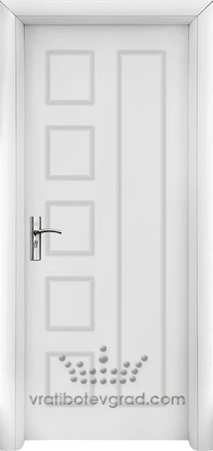 Интериорна HDF врата, модел 048-P Бял