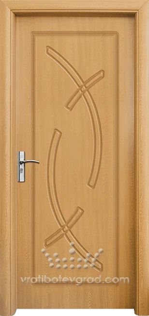 Интериорна HDF врата, модел 056-P Светъл дъб